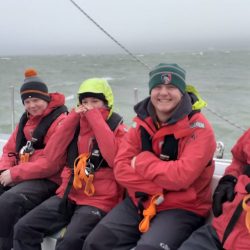 Young people on Challenger yacht