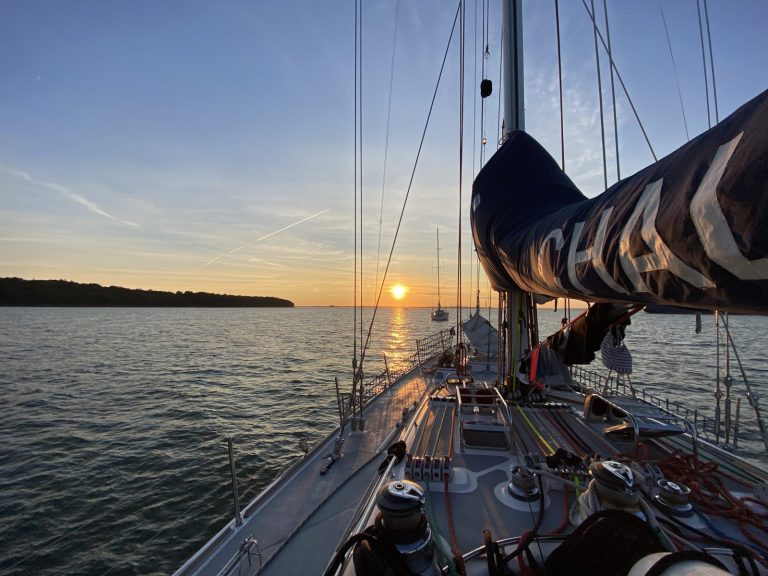 Challenger yacht sunset