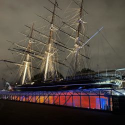 Cutty Sark at night