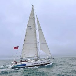 Day sail adventure, showing a baot with sails up