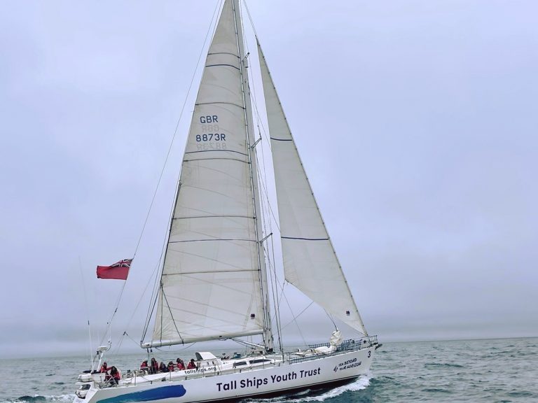 Day sail adventure, showing a baot with sails up