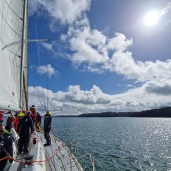 Challenger winter sun sailing