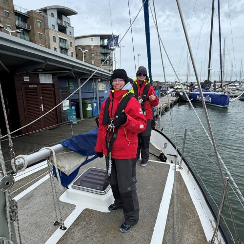 thumbs up at poole harbour