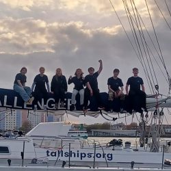 group photo on boat