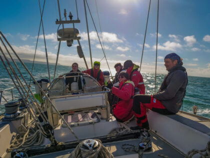 Young people sailing on Challenger