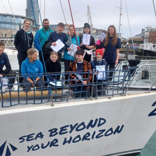 young people sailing.
