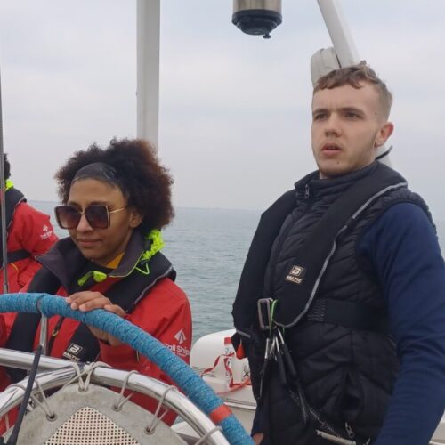 young people at the helm