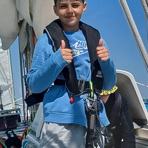 Boy on a boat