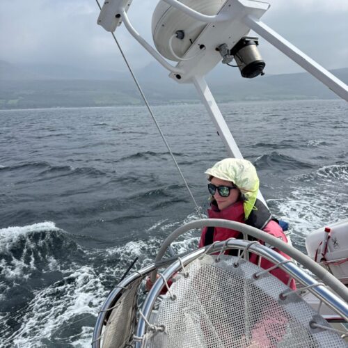 sailing at the helm